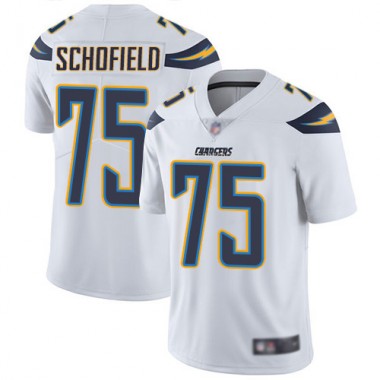 Los Angeles Chargers NFL Football Michael Schofield White Jersey Men Limited 75 Road Vapor Untouchable